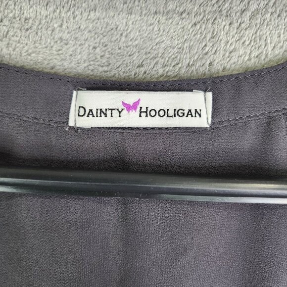 Womens Gray Dainty Hooligan Wrap Front Cami Tank Top V Neck Size L - Picture 5 of 13